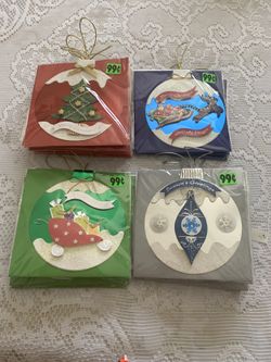 NEW SEASON GREETING ORNAMENT CARDS WITH ENVELOPES AT $050 EACH  $9.00 FOR 18 CARDS