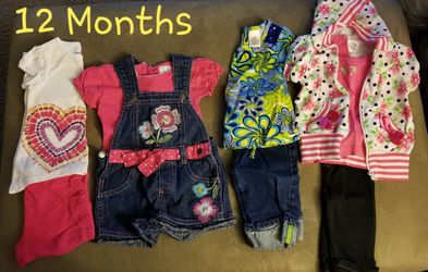 12 Month Girls Clothes 104piece Lot $240