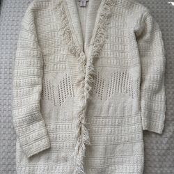 Long comfy off white sweater.