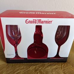 Two Grand Marnier Collectible Champagne  Flute Glasses