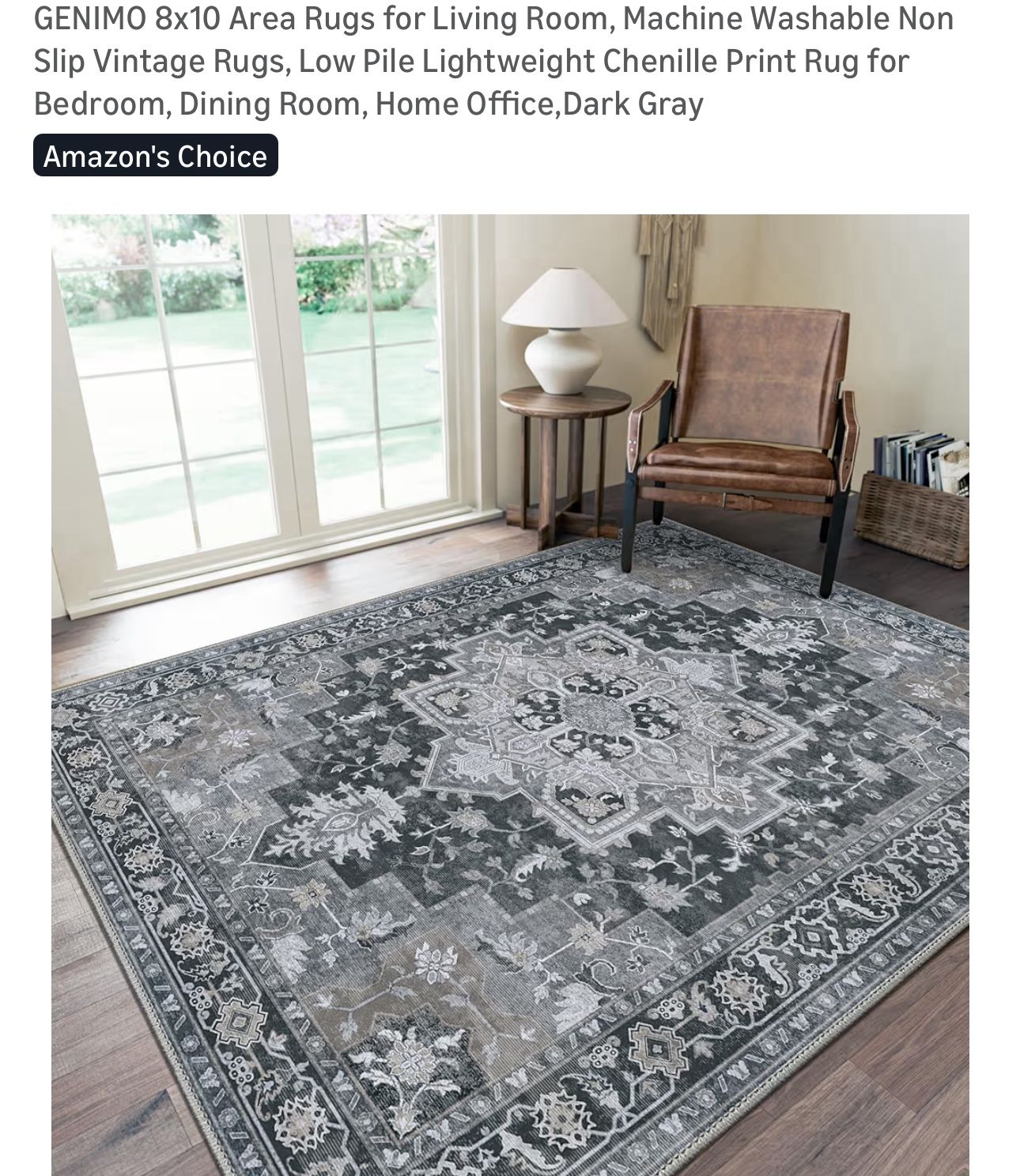 8x10ft Low Profile Area Rug, New