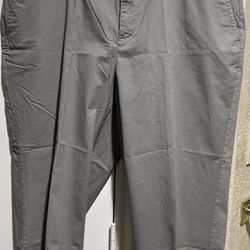 New 18W gray cotton pant