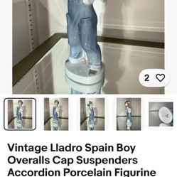 Vintage Lladro Spain Boy Porcelain Figurine