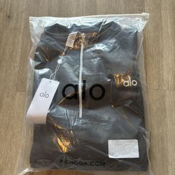 Alo Black Quarter Zip Size M
