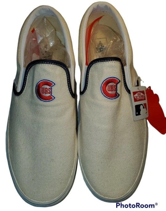 VANS Chicago Cubs Wool MLB Classic Slip On Shoes Size 12
