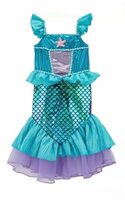 Mermaid Pretend Play Make Believe Mermaid Dress For Girls Size: Small•NEW