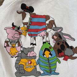 Vintage Identity Crisis White Crewneck – XL (Fits Like L)