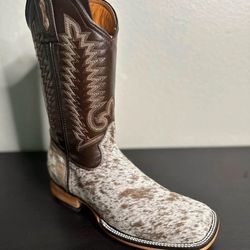 Men’s authentic hair on hyde cowboy western boots Men’s size 10.5