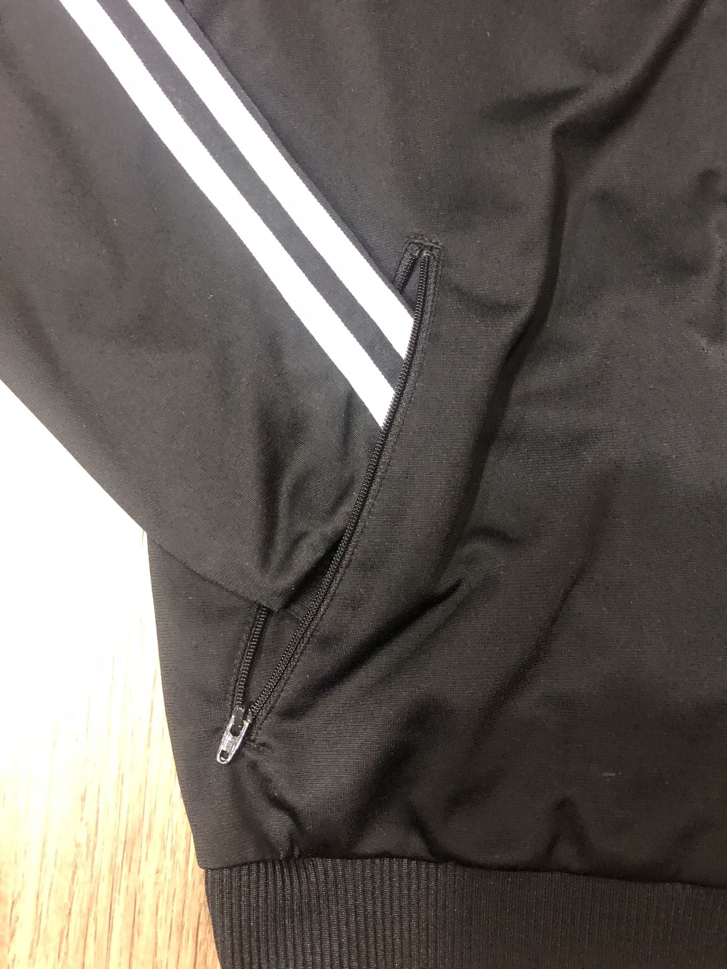 Kids Adidas Black/White Track Jacket Size XL