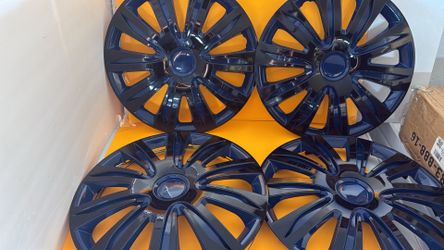 Hubcaps 16"universal black and blue