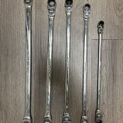 Tools 5 Piece Double Flex Ratcheting Wrench Set 8mm-19mm