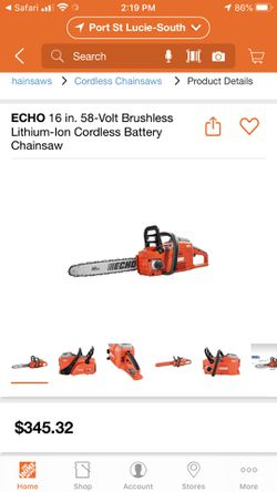Echo Brand new battery powered chainsaw