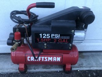 Air Compressor Craftsman 125 Psi  1.5 Hp 2 Gal Great Condition Works Perfect 50$