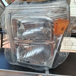 Chrome Amber Headlights Replacement Compatible with 11-16 F-25