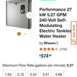 Rheem electric tankless water heater 