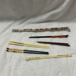 Six pairs of decorative chopsticks 