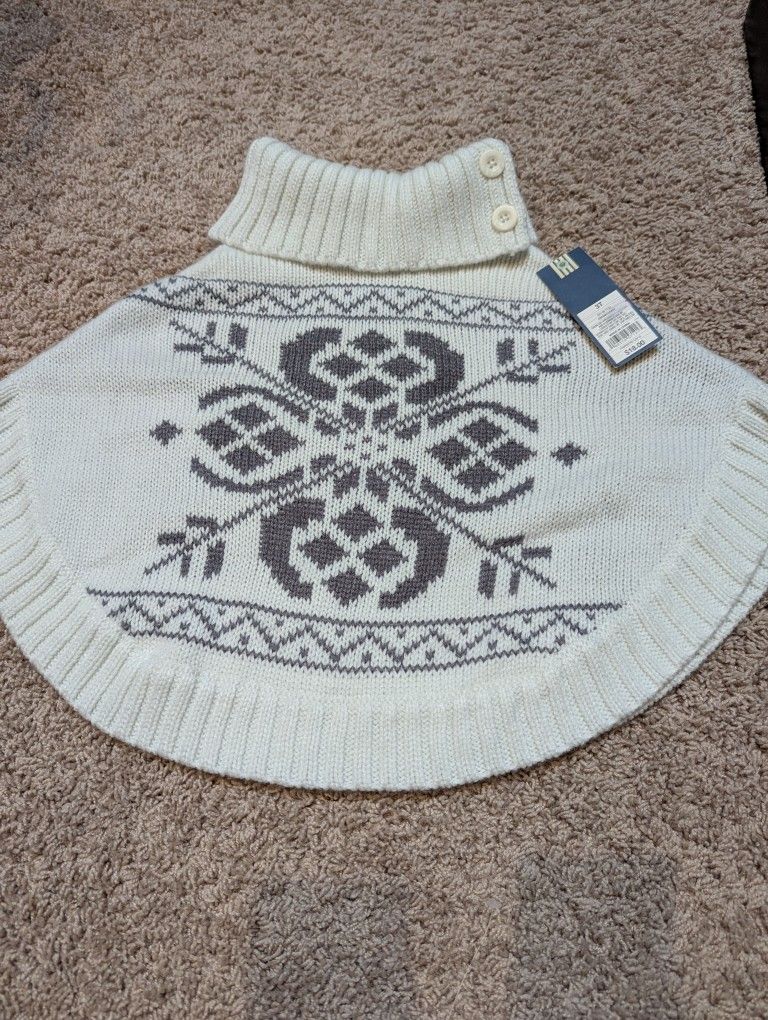 NEW Genuine Kids Sweater Poncho Size 3T