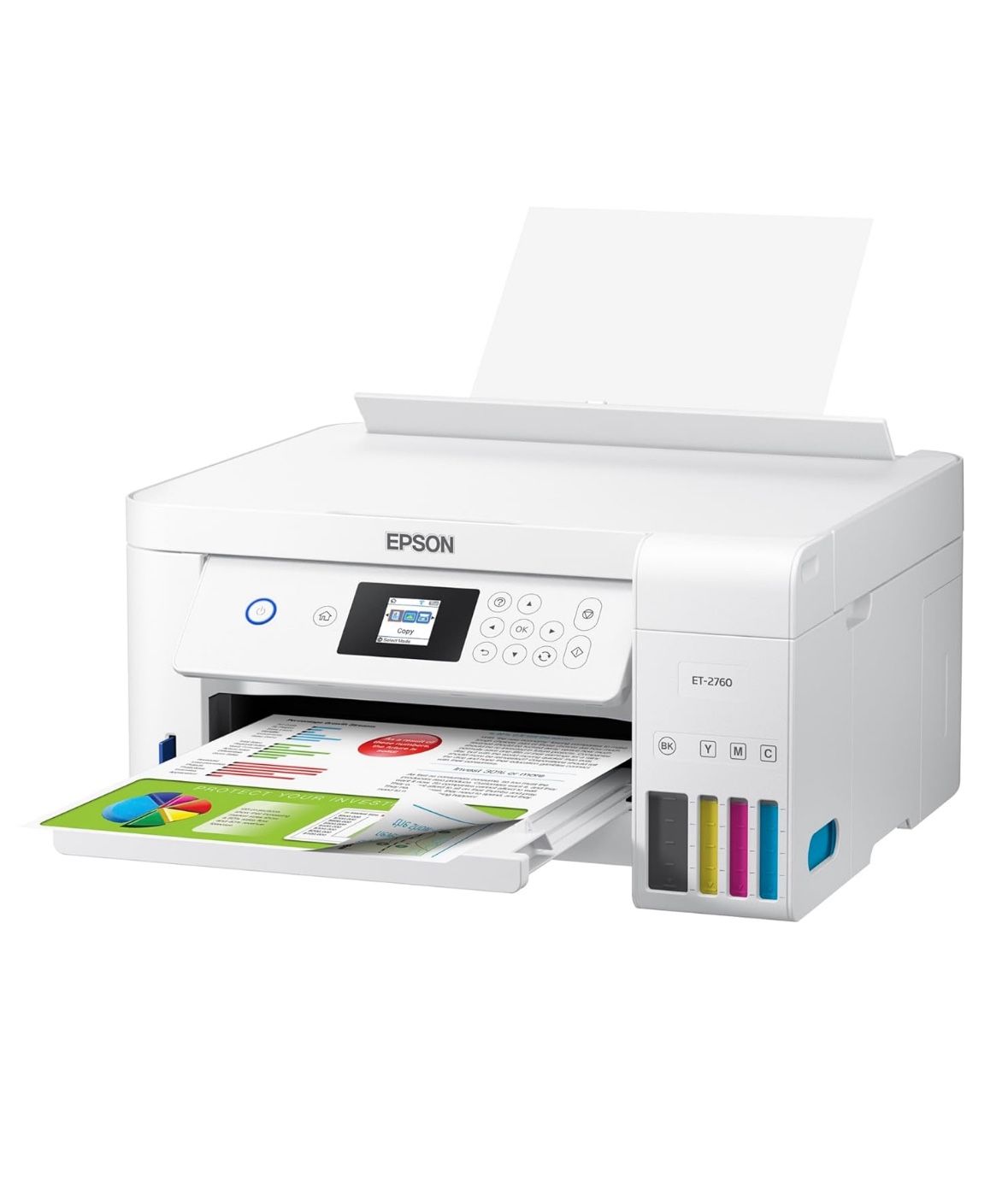 Epson EcoTank ET-2760 Wireless Color All-in-One Cartridge-Free Supertank Printer w/ Scanner & Copier