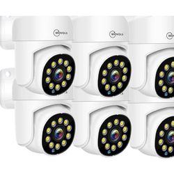 IP Camera System for Home Security, 8 Channels 720P HD Video, 1080P Recording, Night Vision, Motion Detection with 6X Cameras
