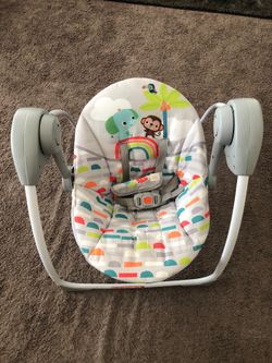 Bright stars playful paradise portable baby swing