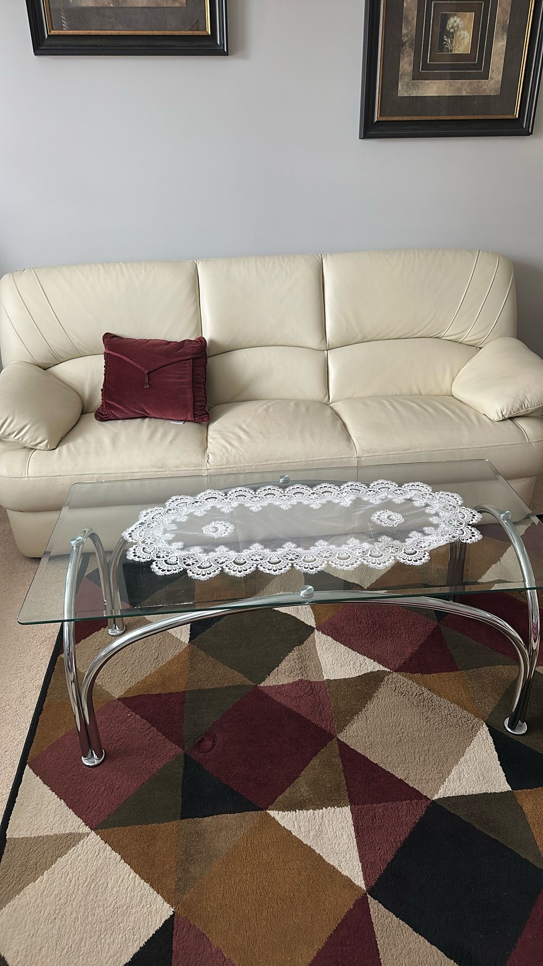 3-Piece Sofa Set With Tables/Lamps Included