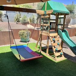 Kids Playground With Large Swing