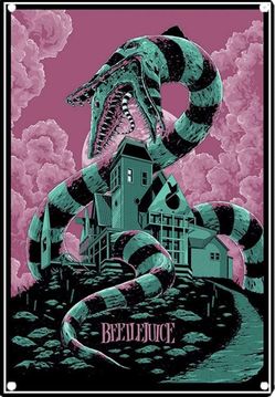 11Tim Burton Beetlejuice Metal Sign 12 X 8