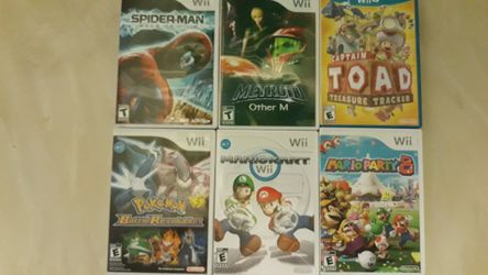 Wii and Wii u games