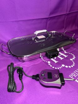 Princess House® Ceramic Nonstick Electric Double Griddle Plancha eléctrica doble antiadherente