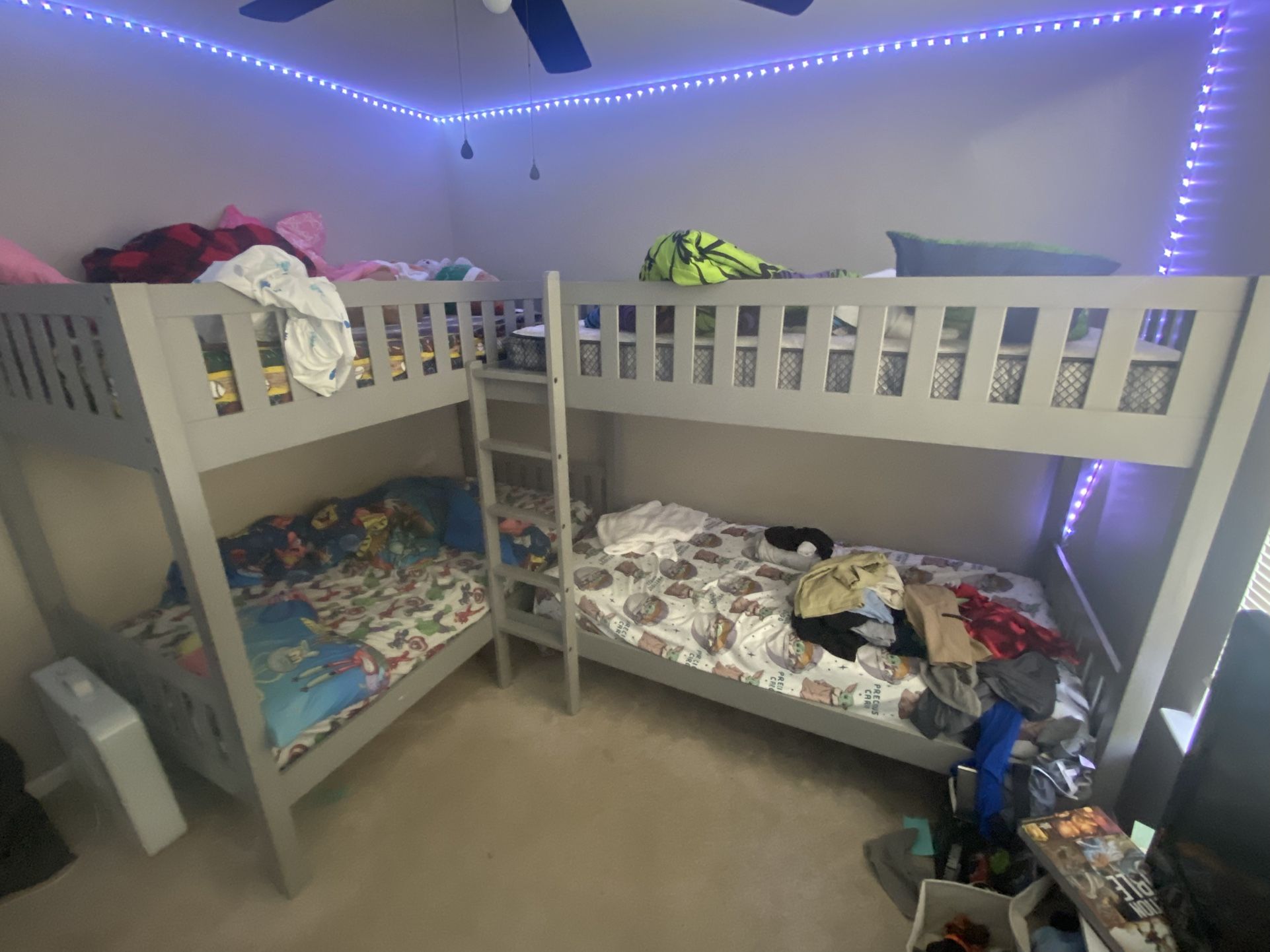 Four Twin size Beds Bump Bed