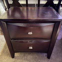 Dark Brown Nightstand 