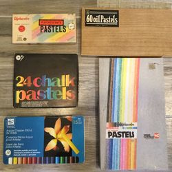 5-Set of Vinatge Fluorescent, Pastel, Crayon, Oil sticks Prices as marked or $100. for all