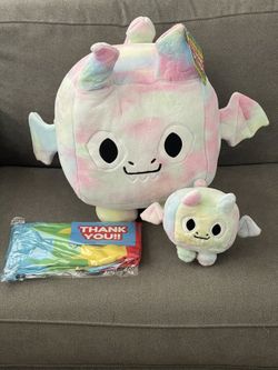 Titanic TieDye Dragon Plush Brand New With Tags 