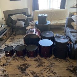 Pearl Export 6 Piece Set With Rack And Tour Cases