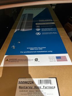 Williams Monterey 50,000 BTU Natural Gas Wall Furnace