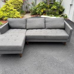 Gray 3 Person Sofa