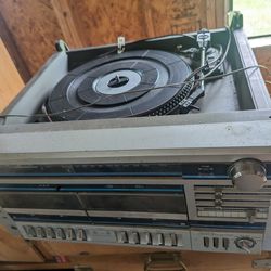 Old Vinyl Record Player 