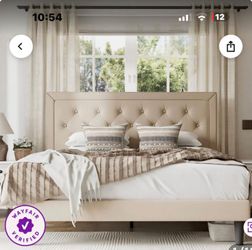 Bed frame with headboard