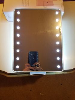 Touch screen vanity mirror