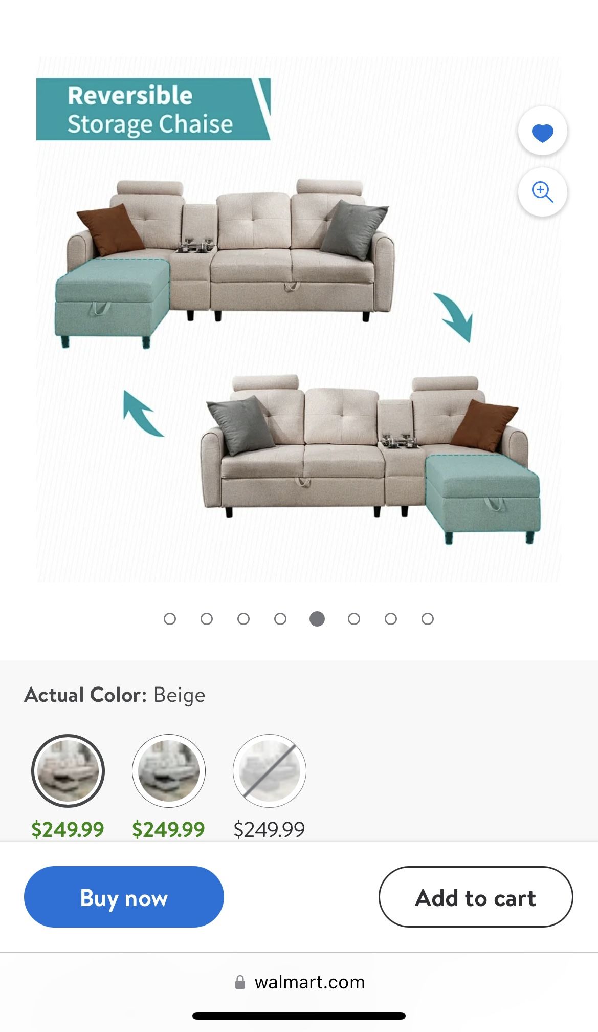 Small Sectional Sofa - Brand New - L-Shaped Couch
