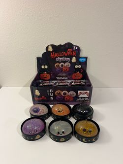Halloween Dumplings 12 Pack with 6 different Halloween-themed dumplings in various colors and designs