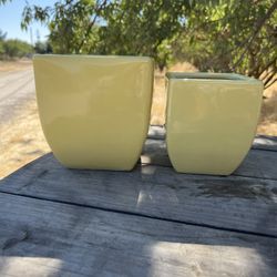 Set Of 2 Pots (Yellow Color)