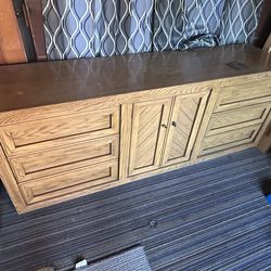 Dresser with mirrors and night stand