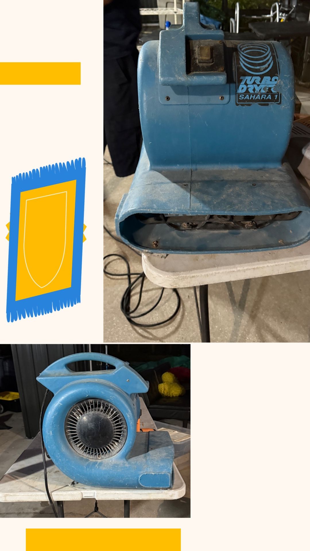 Commercial Carpet And Floor Turbo Dryer Sahara 1