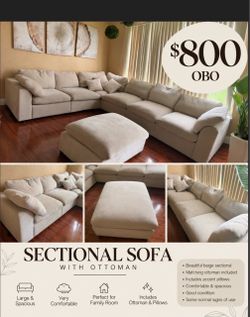 Beige sofa