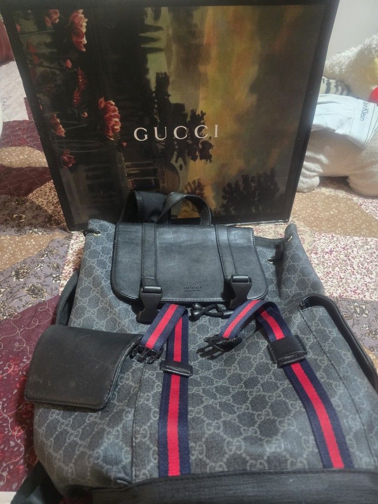 Gucci GG Grey large backpack in black GG Supreme