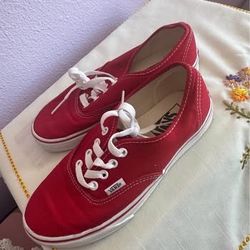 Red Woman Vans 
