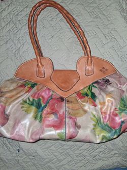 PATRICIA NASH Heritage MULTI FLORAL Print LIONE Twisted Handle SATCHEL 
SHOULDER SATCHEL