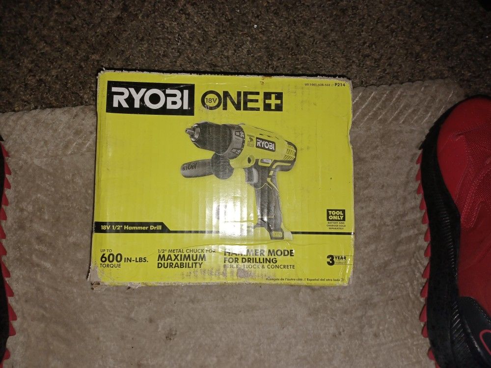 Ryobi One+ 18v 1/2" Hammer Drill