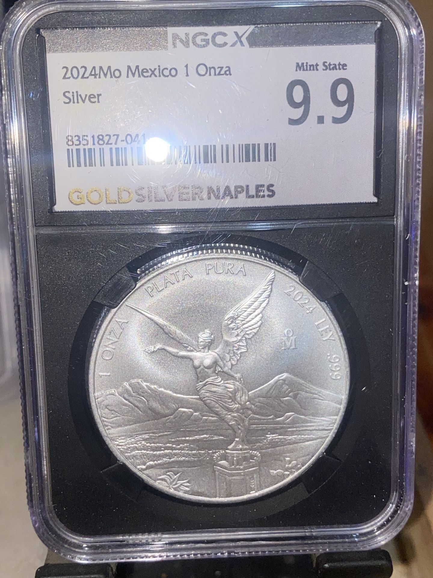 2024 NGCX 9.9 Mexico 1 Onza Angel 1 Ounce Pure .999 Silver Coin